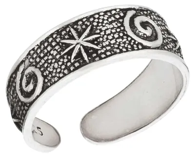 Produktbild von Zehenring Zehring Spirale Stern 925 Silber