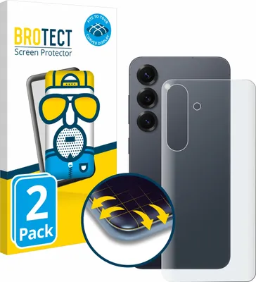 Produktbild von 2x BROTECT Fullscreen Schutzfolie für Samsung Galaxy S25 (Rückseite) Displayschutz Folie Fullcover Matt Entspiegelungsfolie