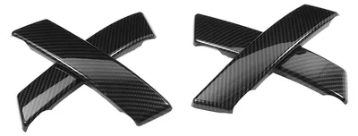 Image de Jeu de 4 enjoliveurs de poignées de porte intérieures style fibre de carbone, adaptés au Land Rover Discovery Sport 2020