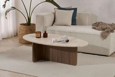 Produktbild von Skye Decor, Hochwertiger Nesting Tisch (3 Teile) - Saphir Eiche, 100% Melamin, 120 cm