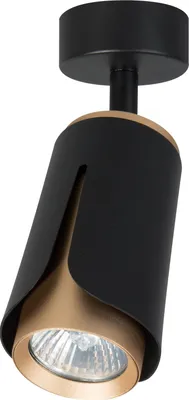 Produktbild von XUDO Deckenstrahler GU10, Schwarz & Gold, Aluminium-Stahl, schwenkbar, modern – ohne Leuchtmittel