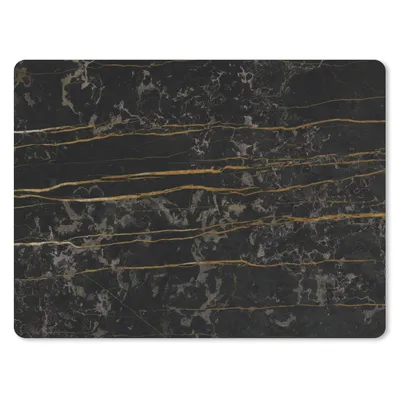 Produktbild von MuchoWow® Mauspad Mousepad Marmor - Schwarz - Gold - Ader 23x19 cm - Mousepads - Maus Mat - Pad - Mausunterlage - Schreibtischunterlage - Mauspad