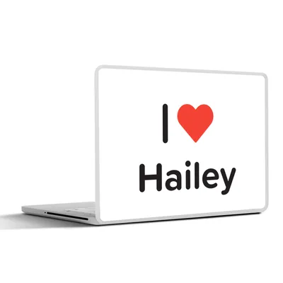 Produktbild von MuchoWow® Laptop Aufkleber Sticker Cover Ich liebe - Hailey - Mädchen 36.5x27.5 cm - Laptop-Sticker