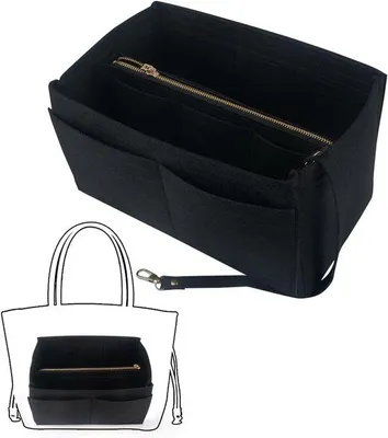 Produktbild von Famanu Organizer aus Filz für Handtaschen und Geldbörsen - Schwarz, M