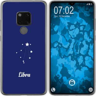Produktbild von PhoneNatic Case kompatibel mit Huawei Mate 20 Silikon-Hülle SternzeichenLibra M9