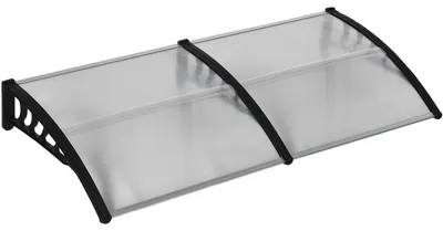 Produktbild von Outsunny Pultvordach Vordach für Haustür 200x96x27cm mit UV Schutz für draußen