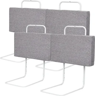 Immagine prodotto di TolleTour sponda letto Protezione anticaduta per bambini 200 cm Sponda per bambini regolabile in altezza per letto Protezione laterale regolabile a 5 fori 4 pezzi Grigio