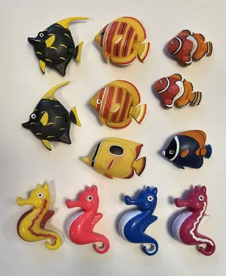 Produktbild von 3046 Deko SET8 12 Stück 2xScalare 6x Fische 4xSeepferd