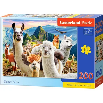 Immagine prodotto di Puzzle 200 pezzi Llamas Selfie 222193 Castorland