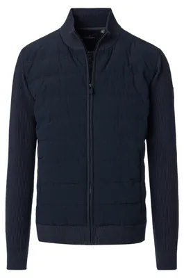 Produktbild von CASAMODA Herren Strickjacke Zipper Regular Baumwolle Dunkelblau 4XL