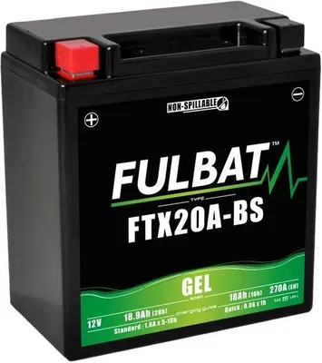 Obrázok produktu pre FULBAT FTX20A-BS 12V 18Ah 270A 150x87x161mm L+ GEL bezúdržbová motobatéria