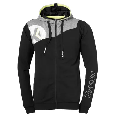 Produktbild von Kempa CORE 2.0 KAPUZENJACKE 116 schwarz/dark grau melange