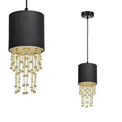 Produktbild von Pendelleuchte ALMERIA Schwarz Gold 1xE27 von Milagro