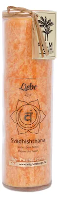 Produktbild von yogabox Chakra Kerze - orange 20 x 6,5 cm