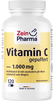 Produktbild von ZeinPharma gepuffertes Vitamin C 1000 mg Kapseln, 120 St. Kapseln