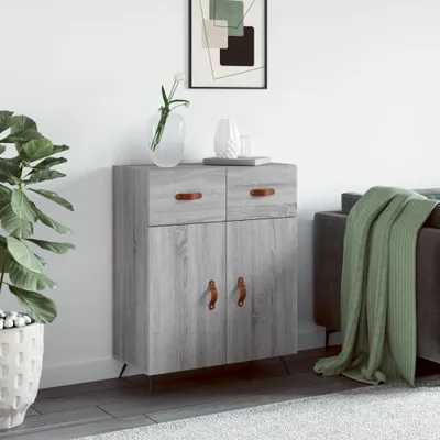 Produktbild von [Home] Sideboard Grau Sonoma 69,5x34x90 cm Holzwerkstoff , Neue Mode 2024 im häuslichen Leben