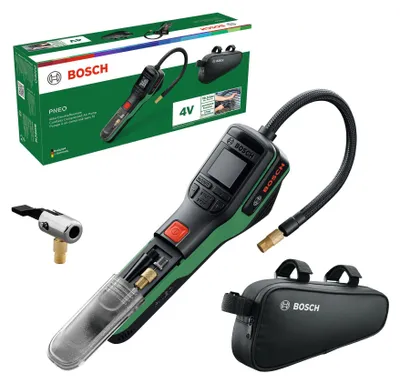 Produktbild von Bosch Akku-Druckluftpumpe PNEO, incl. Zubehör, Fahrradtasche