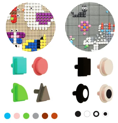 Image de Éléments de planche géométriques Masterkidz 256 pièces
