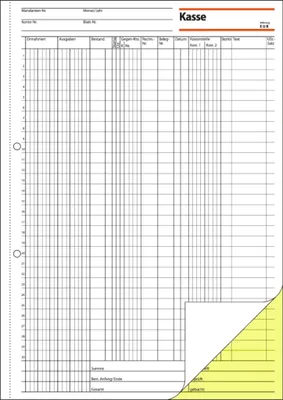 Produktbild von SIGEL KG429 EDV-Kassenbuch, Steuerschiene 300, 1. und 2. Blatt bedruckt, A4, mit Blaupapier, 2 x 50 Blatt