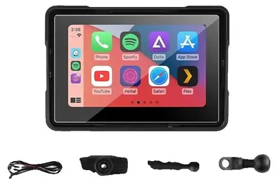Image de Écran pour moto, CarPlay sans fil, connectivité Bluetooth, écran CarPlay de 5 pouces