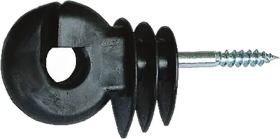 Produktbild von 100 x Schwarzer Ringisolator Metallkern Weidezaun Elektrozaun
