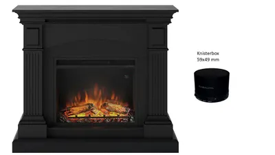 Produktbild von TAGU Larsen schwarz Elektrokamin mit 23 Zoll Powerflame, mit Knisterbox