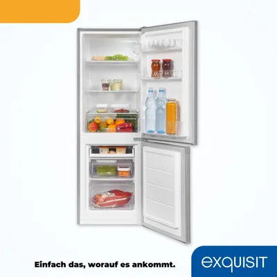 Produktbild von Exquisit Kühl-Gefrierkombination KGC232-60-E-040E silber | Nutzinhalt: 173 L | Standgerät
