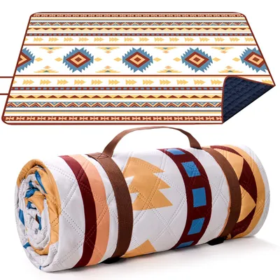 Immagine prodotto di Coperta da picnic extra grande - Impermeabile - Pieghevole - Antivento e antarena - Con maniglia per il trasporto - 200 x 300 cm - Telo da spiaggia