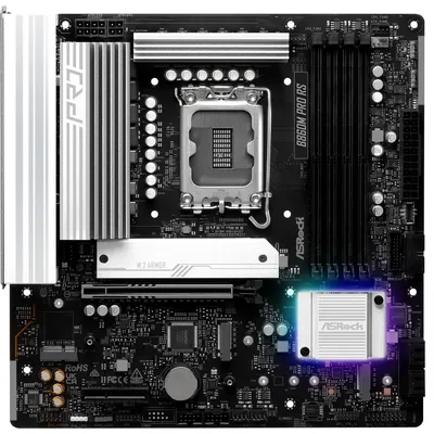Zdjęcie produktu dla Asrock B860M Pro RS, Intel, LGA 1851 (Socket V1), DDR5-SDRAM, 256 GB, DIMM, Dwukanałowy