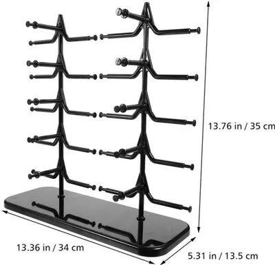 Brillenständer für 10 Brillen - Kunststofflagerung - Brillenhalter - Brillenregal - Display-Organizer - Stabile Halterung