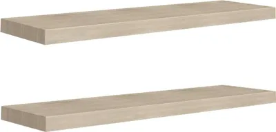 Zdjęcie produktu dla Półki Ścienne, 2 Szt., Kolor Dębowy, 90X23,5X3,8 Cm, Mdf Lumarko!