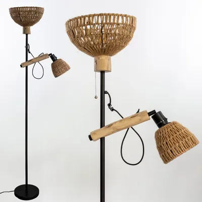 Obrázok produktu pre Boho ratanová stojaca lampa do obývačky