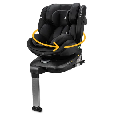 Produktbild von Osann Eno360 SL i-Size , drehbarer Kindersitz 40-150 cm, Reboarder mit Isofix und Standfuß – All Black