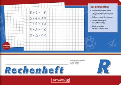 Produktbild von 10X BRUNNEN 1045989 Rechenheft A5quer Lin R 16Bl
