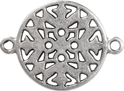 Produktbild von Charms-Verbinder "Mandala" Silber