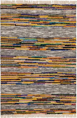 Image de Tapis de salon et de chambre à coucher en coton avec motif ethnique ZANSHI