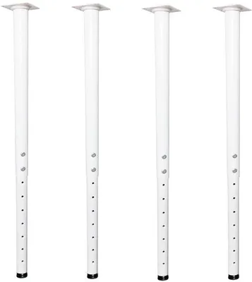 Productafbeelding van Ibenzoa® verstelbare tafelpoten van staal, 55–90 cm, met vierkante montageplaat – stabiele metalen poten voor een zelfgemaakte bureau, eettafel of werkbank