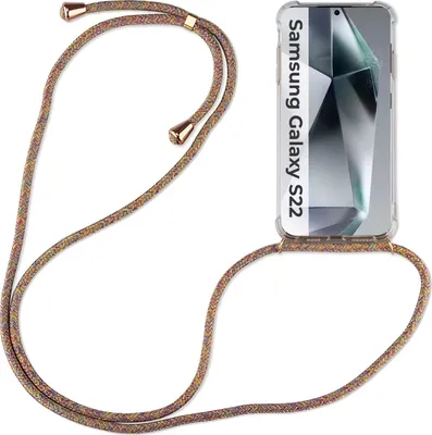Produktbild von Handykette für Samsung S21 S22 S23 S24 FE Plus Ultra Handyhülle mit Band Hülle Galaxy S22 Rainbow