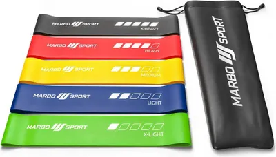 Immagine prodotto di Marbo Sport - Set di 5 bande di resistenza 600 x 50 mm - multicolore