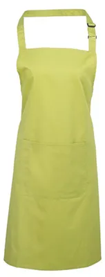 Produktbild von Premier Workwear PR154 | Colours Bib Apron With Pocket - 72 x 86 cm - Waschbar bis 60 - Farbe: Lime (ca. Pantone 382) - Größe: 72 x 86 cm