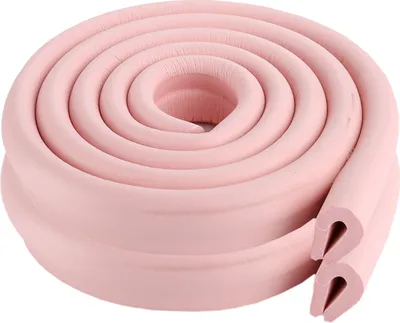 Image de (pack de 2) 2 mètres de verre de type U Edge Guard Baby protection des tout-petits épaissir Protictive Soft bande non toxique, rose