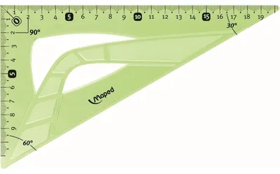 Zdjęcie produktu dla Maped Flex, 60° trójkąt, Plastik, Niebieski, Półprzezroczysty, 21 cm, Wiszący worek
