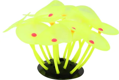 Image de Aquarium Simulation Corail Aquatique Végétal, Poisson Réservoir Décoration Jaune
