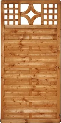 Produktbild von Zaun Teilelement Konsta Livia 90 x 180 kirschbaum