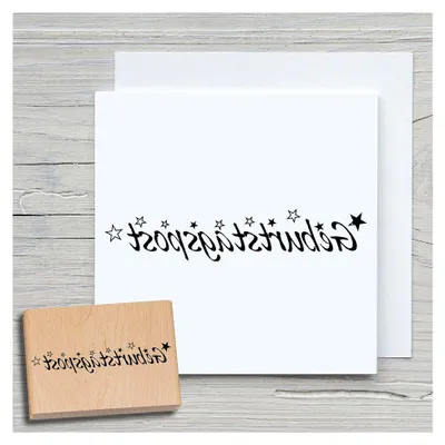 Produktbild von NEWSTAMPS Stempel für Geburtstagspost aus Holz und Gummi zum Kartenbasteln