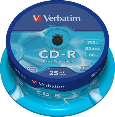 Obrázok produktu pre Verbatim CD-R Extra Protection 700 MB 52x 25 ks