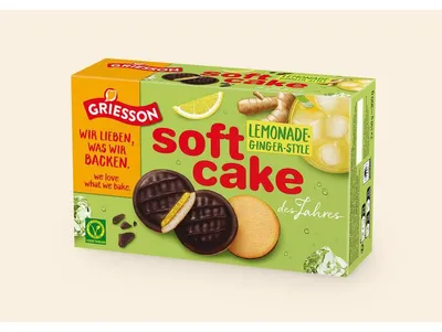 Immagine prodotto di Griesson Torta soffice alla limonata e zenzero al cioccolato fondente 300g