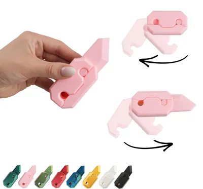 Image de Fidget toy Gravity 7 cm, gadget EDC pliable snap-action, imprimé en 3D – Rose sakura