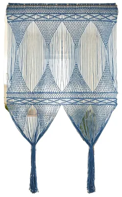Zdjęcie produktu dla Zasłona makramowa, 140 cm x 240 cm, 80% bawełny, 1 panel, 60 g/m², tkanina filcowa