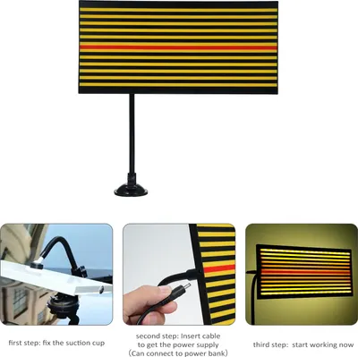 Image de Lampe LED à réflecteur pour détecteur de bosses sans peinture Accessoire de réparation automobile Détecteur de bosses pour carrosserie automobile Lumière jaune